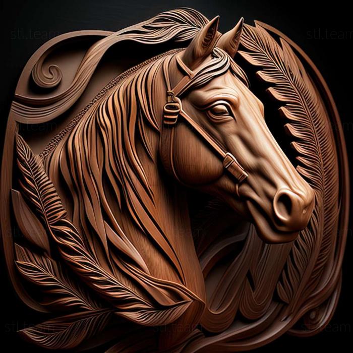 3D модель Лошадь команчи известное животное (STL)